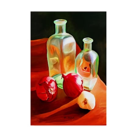 Ata Alishahi 'Bottles And Onion' Canvas Art,30x47